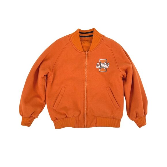 Kid Athlete Boys Size 5/6 Reversible University of Illinois UIUC Jacket Illini - Picture 8 of 10